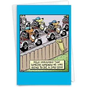 NobleWorks Hysterical Birthday Greeting Card with 5 x 7 Inch Envelope (1 Card) BdayBad Dog C10301BDG