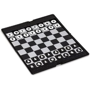 Yellow Mountain Imports Magnetic Travel Foldable Chess Wallet Set (7.9-Inch) - Portable & Perfectly Travel-Size