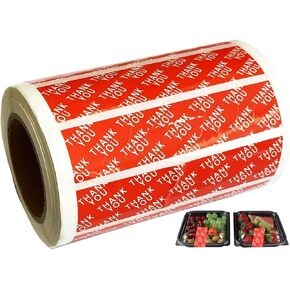 Top label Tamper Evident Labels Tamper Resistant Stickers,Food Sealed Labels Freshness and Safety 3.5x0.75 Inch,500 Pcs Per Roll