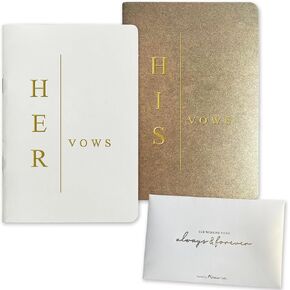 Vow Books His and Hers Wedding Vow Books with Soft Touch Gold Foil Engraving Wedding Essentials Wedding Accessories(XZ-HH-Sage)