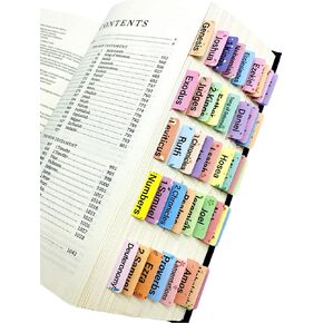 Bible Tabs,Bible Index Tabs Easy Navigation,Laminated Bible Tabs for Women Men Study Bible,Bible Labels Tabs,Bible Book Tabs,Bible Journaling Tabs Christian Gift for Bible Study Supplies (Blossoms)