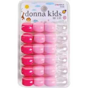 DONNA Jumbo Plastic Hair Beads, DIY Braiding Beads for Kids Hair Braids, 1PC Quick Beaders, Small Pack Size, 1PC White/Clear Color