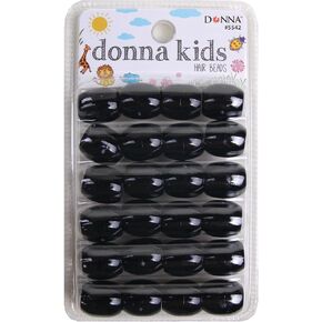 حبات الشعر البلاستيكية دونا Jumbo ، حبات تجويف DIY للأطفال ضفائر شعر ، 1 مساءً ، حبات سريعة ، حجم حزمة صغيرة ، أبيض/لون واضح