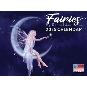 Rachel Anderson Fairy Calendar 2025 Fairies Fantasy Monthly Wall Calender 12 Month | American Made In The USA