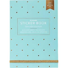 Home Planner Sticker Book 1st Ed | حزمة 15 | 819 ملصقات إجمالية | أحجام متنوعة | 5 × 7 أوراق الملصقات | ختم احباط الذهب | ملصقات ممتعة للمخططين المنزليين ، مخطط المال ، المجلات