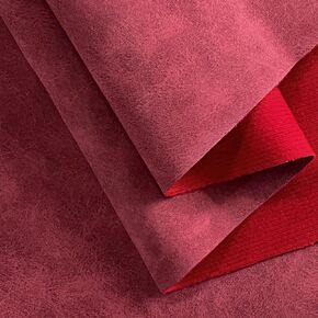 HYANG Soft Synthetic PU Fabric Material Faux Leather Sheets 1 Yards 54" x 36", 0.7~0.8 mm Thick for Upholstery, DIY Crafts, Frosted Soft Faux Suede Fabric Army Green