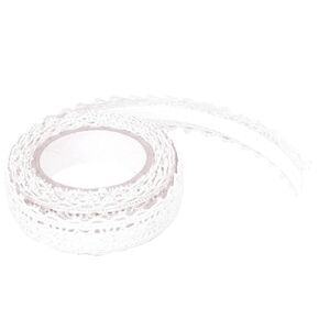 Jianwei Washi Tape Lace Pattern Tape ، شريط تقنيع مزخرف ذاتيًا ، ملصق شريط الدانتيل DIY ، لصنع البطاقات/الحرف/الأطر/الهدايا (أبيض)