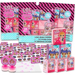 L.O.L Surprise! 60-Piece Party Favors Bulk Set - Unisex Kids' Birthday Party Favors, Classroom Prizes, Multicolor, Cartoon Theme