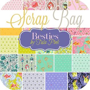 Besties Scrap Bag (Approx 2 Yards) by Tula Pink for Free Spirit 2 Yards DIY Quilt Fabric