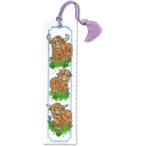 Collection Cross Stitch Bookmark Kit - Wee Hieland Coos