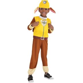 Party City Rubble Costume for Kids - PAW Patrol Costume Includes Jumpsuit, Hat, & Backpack - Costumes for Halloween, Birthday Parties, & Themed Events