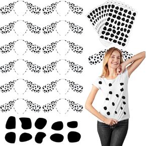 Knitgrip 42 Pcs Dalmatian Dog Accessories Black and White Dog Ears Headband for 101 Dalmatian Costumes Party Dalmatian Costume DIY Project