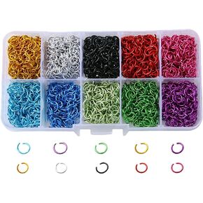 2250 Pcs Colored Open Jump Rings Jewelry Making Rings Mini Craft Open Rings Jewelry Connecting Rings O Ring Connectors