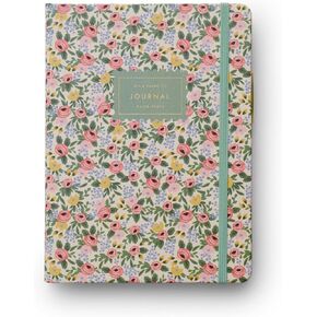 RIFLE PAPER CO. Journal with Pen | Hardcover Journal with Foil Accents, (144 Pages, Elastic Band Closure, Pocket for Extra Storage), Patterned in Wildwood