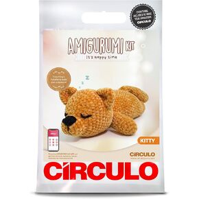 CÍRCULO Circulo Amigurumi Crochet Kit - It's Nappy Time - All Included, Easy Instructions - Crochet Kit for Beginners - Crochet Set - Animal Crochet Kit, Premium Amigurumi Yarn for Crocheting – Puppy