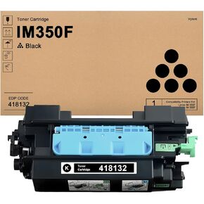 Vylent IM-350 IM-350F Toner Cartridge High Yield IM350 IM350F Black Toner Replacement for Ricoh 418132 419081 for Savin IM 350F Lanier IM 350F Printer Ink 1-Pack
