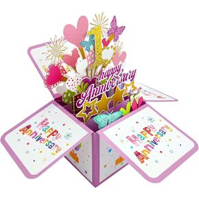 Funny Pop Up 50th Anniversary Card Gift for Couple, Happy 50th Wedding Anniversary Card for Parents, Cute 50 Year Anniversary Card for for Women Men in Kuwait