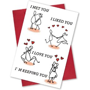 Valentine's Day Card for him/Her, Valentines Day Gifts for Boyfriend/Girlfriend, Anniversary Cards for Husband/Wife, Birthday Cards for Men/Women
