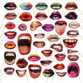 Wedding Photo Booth Props,31Pcs Set of Wedding Party Supplies&Decorations,Wedding Selfie Party Supplies with Real Glitter Cute Wedding Backdrop and Selfie Station