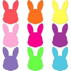 Geyee 108 Pcs Bunny Cutouts Paper Rabbit Easter Bulletin Board Decorations Classroom Bunny Shaped Die Cut for Teachers DIY Craft Office School Chalkboard Wall Decor
