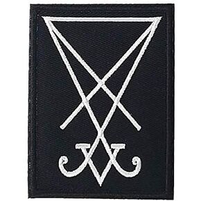 Cute-Patch Sigil Seal of Lucifer Embroidered Iron on Patch Occultism Morning Star Badge Emblem