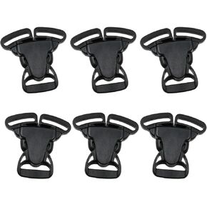 Split Release Buckle Black plastic three-way clip multi functional buckle anti-opening buckle -6PCS