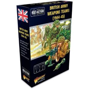 Warlord Games British Army (1944-1945) فرق الأسلحة-منمنمات بحجم 28 ملم لحركة الترباس مصغرة مفصلة للغاية في الحرب العالمية الثانية للاحتفالات على الطاولة.