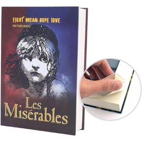 Real Pages Diversion Book Safe with Key Lock,Hollow with Secret Compartment,Anti Theft Safe (LesMiserables)