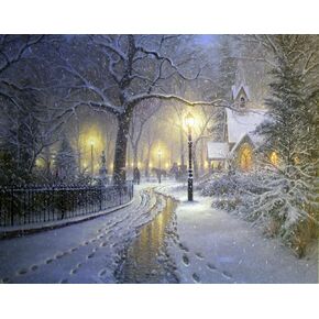 5D DIY Diamond Painting by Number Kit ، مشهد ثلج الشتاء الشتوي ، مجموعات غرزة كبيرة الحجم للبالغين مستديرة من الفنون الكريستالية ، Canvas Supply for Home Wall Decor Gift 40x50cm (16 × 20 بوصة)