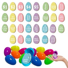 60pcs مجموعة الرموز البيض عيد الفصح ، و 30 ٪ من البيض شكل بيض عيد الفصح خشبي مع 30 ٪ من البيض البلاستيكي الملون عيد الفصح ، ورموز بيض عيد الفصح ، عيد الفصح تفضل هدية عيد الفصح للهدايا لسلة عيد الفصح.