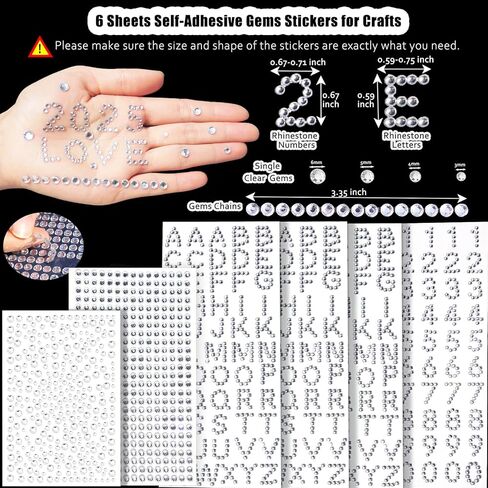 570 قطعة من ملصقات اللؤلؤ الحرفية، ملصقات حروف أبجدية صغيرة ذاتية اللصق للحرف اليدوية، ملصقات لاصقة على اللؤلؤ لسجل القصاصات والحرف اليدوية ومكياج الوجه والشعر in Kuwait
