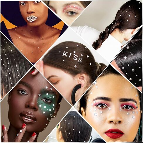 570 قطعة من ملصقات اللؤلؤ الحرفية، ملصقات حروف أبجدية صغيرة ذاتية اللصق للحرف اليدوية، ملصقات لاصقة على اللؤلؤ لسجل القصاصات والحرف اليدوية ومكياج الوجه والشعر in Kuwait