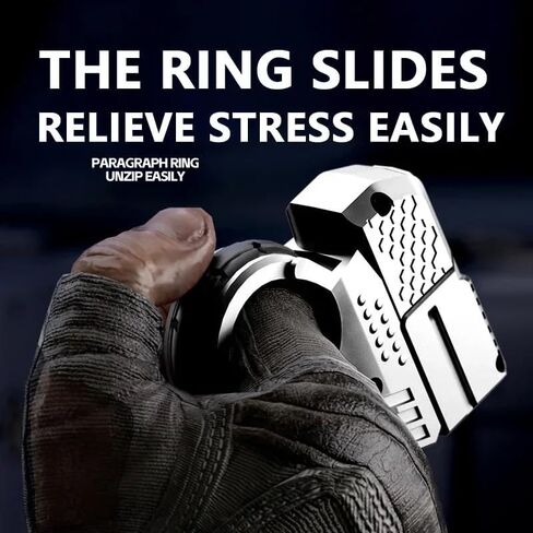 Adult Fidget Toys for Stress Relief EDC Alloy Finger Toy Pistol Decompression Launcher Model Ring for Anxiety Gift(Style-A) in Kuwait
