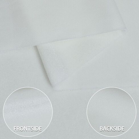 Stretch Velvet Fabric by The Yard Soft for Sewing, Costume, Upholstery, Crafting Projects(Ivory,2 Yard) in Saudi Arabia