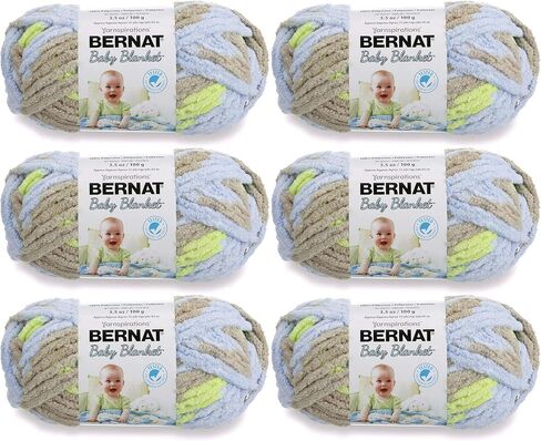 Bernat Little Denim Print, Baby Blanket Yarn, Multipack of 6, 6 Pack in Saudi Arabia