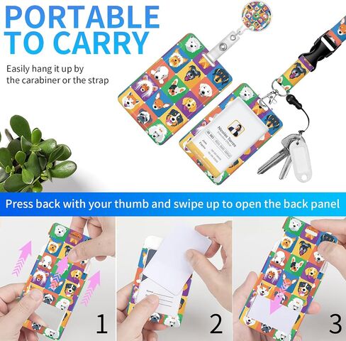 ID Badge Holder with Lanyard, Retractable Badge Holders Reels with Lanyards Adjustable, for Women Kids Teacher Nurses Doctor Student(Cute Green Leaf) in Saudi Arabia