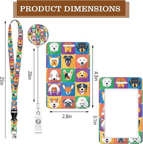 ID Badge Holder with Lanyard, Retractable Badge Holders Reels with Lanyards Adjustable, for Women Kids Teacher Nurses Doctor Student(Cute Green Leaf) in Saudi Arabia