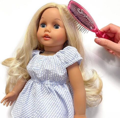 Sophia's 18" Glittery Hot Pink Doll Hairbrush, Ideal for Wig-Like Hair in Kuwait