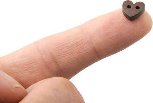ALLinONE Coconut Shell 2 Holes Button for DIY Craft Sewing (10mm Heart Shape) in Saudi Arabia