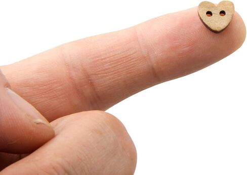 ALLinONE Coconut Shell 2 Holes Button for DIY Craft Sewing (10mm Heart Shape) in Saudi Arabia