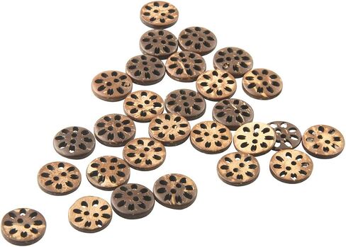 ALLinONE Coconut Shell 2 Holes Button for DIY Craft Sewing (10mm Heart Shape) in Saudi Arabia