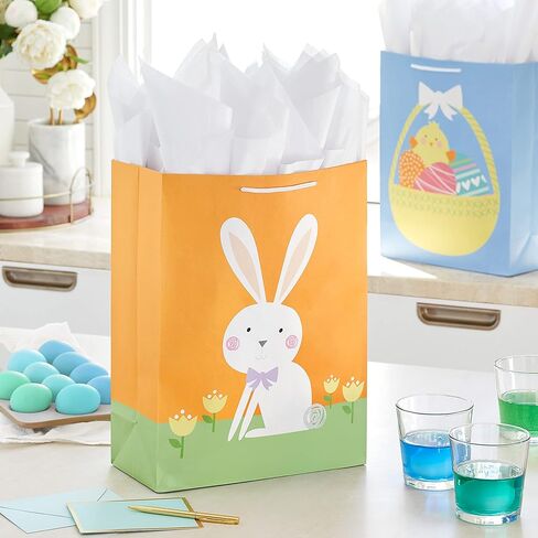 Hallmark 6 "حزمة هدايا عيد الفصح الصغيرة (8 أكياس: سلة عيد الفصح ، أرنب عيد الفصح ، الفراخ ،" Happy Easter ") للأطفال ، تفضل الحفلات ، بطاقات الهدايا in Saudi Arabia