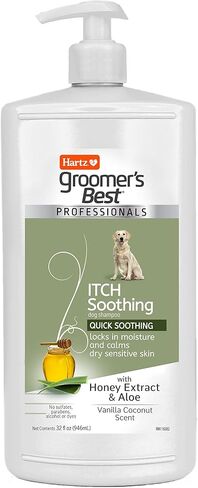 Hartz Groomer's Best Professionals Itch Soothing Dog Shampoo for Itchy Skin with Aloe & Honey, 32 oz in Saudi Arabia