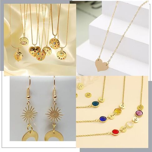 Beebeecraft 1 Box 300Pcs Gold Jump Rings 18K Gold Plated Open Jump Rings 5mm for Jewelry Making Necklace Keychains Yellow Connector in Saudi Arabia