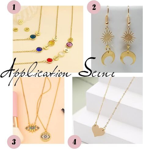 Beebeecraft 1 Box 300Pcs Gold Jump Rings 18K Gold Plated Open Jump Rings 5mm for Jewelry Making Necklace Keychains Yellow Connector in Kuwait