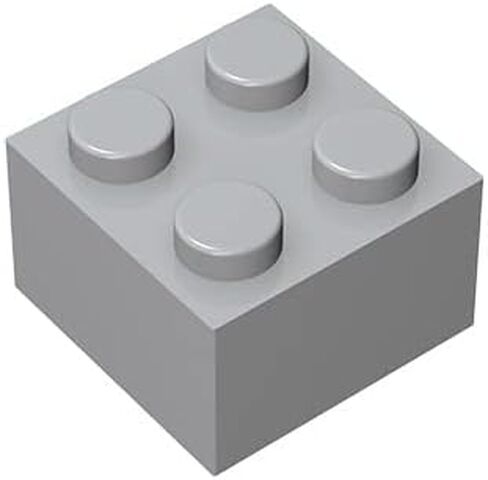 Classic Building Bricks 2 x 2 100 Piece, Creative Play Set - 100% Compatible with and All Major Brick Brands 3003(Colour:Light Gray) in Kuwait