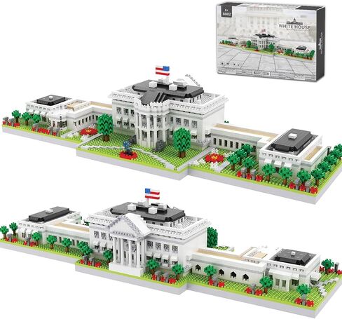 White House Architecture Model Micro Mini Building Block Sets for Adults,Famous Landmark Series Kit Toy Gift for Kids 3000+ Pieces in Saudi Arabia