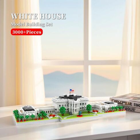 White House Architecture Model Micro Mini Building Block Sets for Adults,Famous Landmark Series Kit Toy Gift for Kids 3000+ Pieces in Saudi Arabia