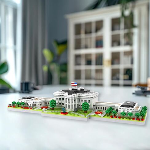 White House Architecture Model Micro Mini Building Block Sets for Adults,Famous Landmark Series Kit Toy Gift for Kids 3000+ Pieces in Saudi Arabia