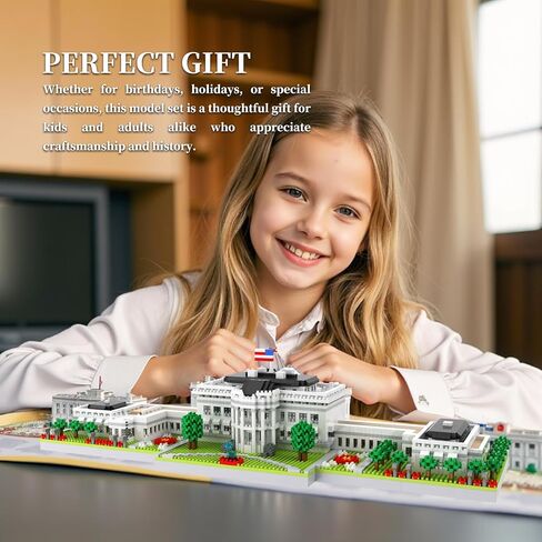 White House Architecture Model Micro Mini Building Block Sets for Adults,Famous Landmark Series Kit Toy Gift for Kids 3000+ Pieces in Saudi Arabia
